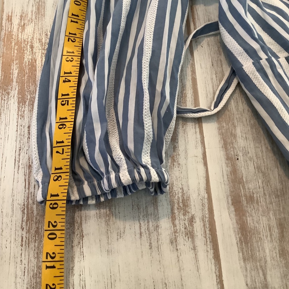 Tommy Hilfiger Women Blue Striped V-Neck Wrap Dress‎ Large - Picture 11 of 12